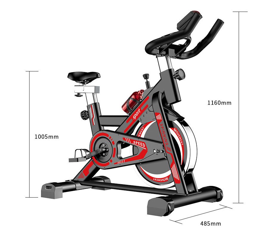 Exercise bike console showing stats