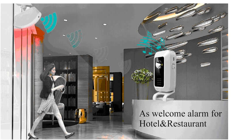 Wireless doorbell with sensor