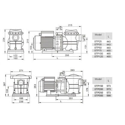 Swimming Pool Pump 1HP 750W