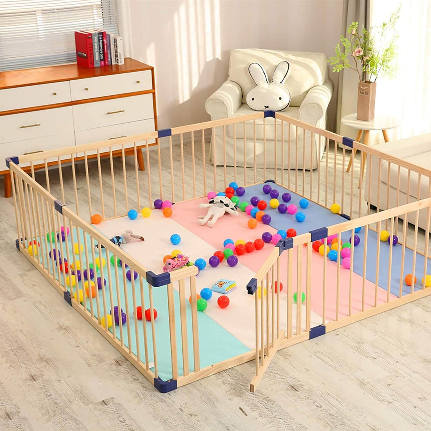 Baby Playpen Kids Play Fence with Door Playpen 8 Panel