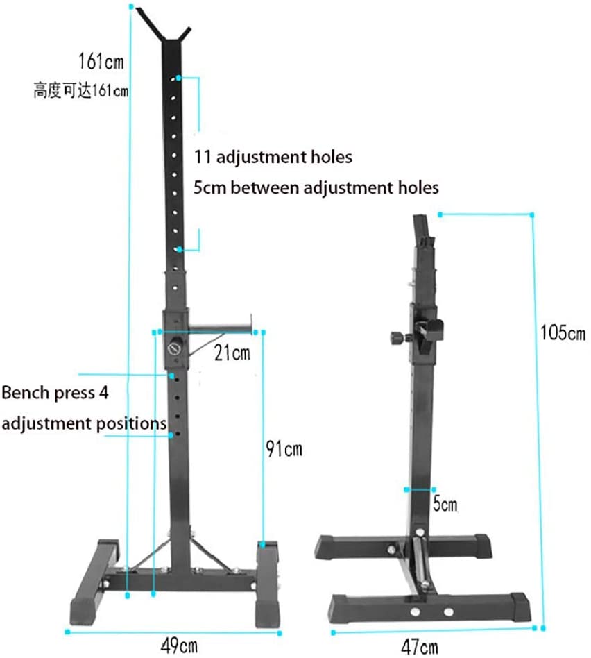 Squat Rack Weight Adjustable Lifting Stand - The Shopsite