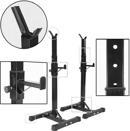 Squat Rack Weight Adjustable Lifting Stand - The Shopsite