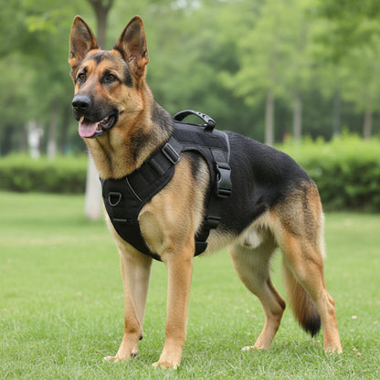 Tactical Dog Harness Training Walking Collar Vest Pet Adjustable Chest Strap