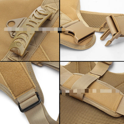 Tactical Dog Harness Training Walking Collar Vest Pet Adjustable Chest Strap