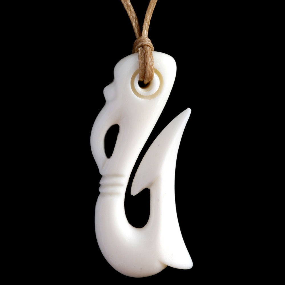 Stevie Ray Matau hand crafted bone pendant Medium 50mm Long (2")