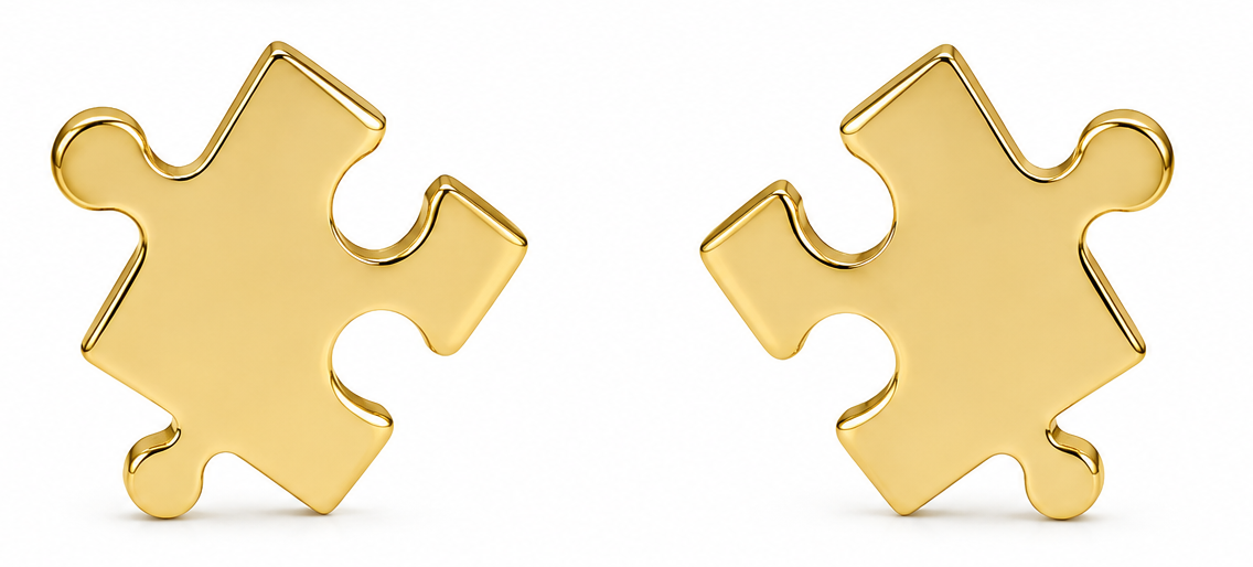 SS Puzzle Studs - Gold