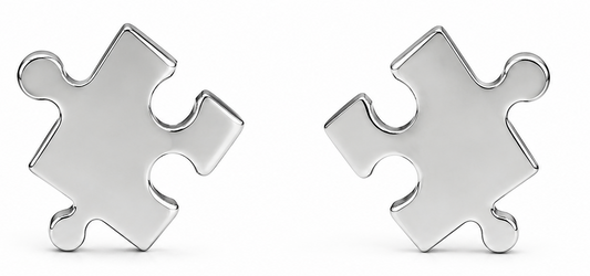 SS Puzzle Studs - Silver