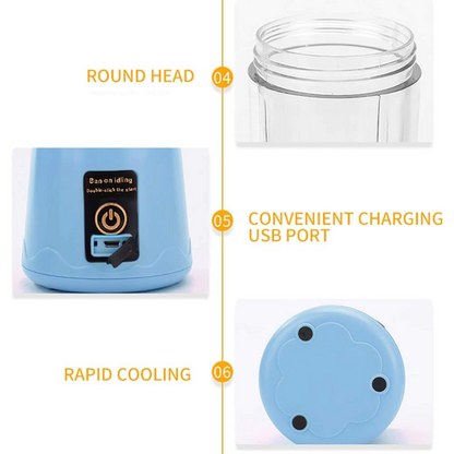 Portable Juicer Blender Mixer with 6 Blades