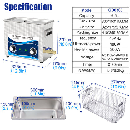 Ultrasonic Cleaner 6.5L