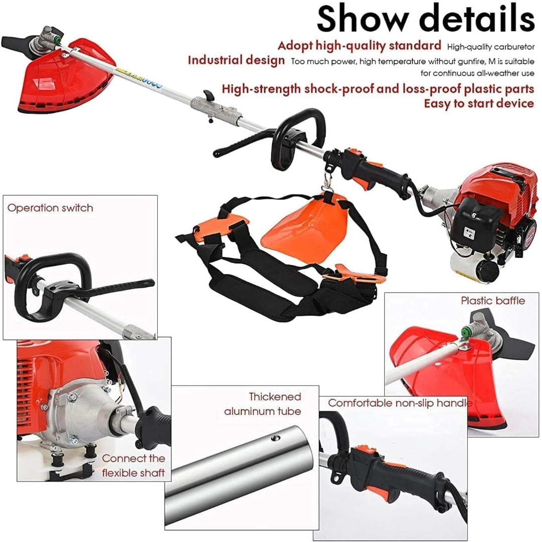 High-Powered Brush Weed Cutter Saw Hedge Trimmer 5 in 1