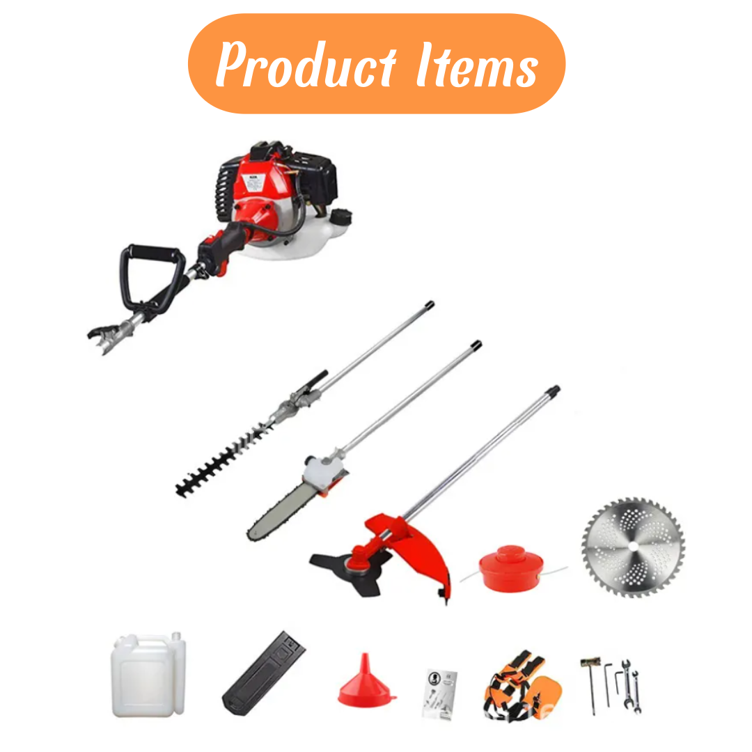 High-Powered Brush Weed Cutter Saw Hedge Trimmer 5 in 1