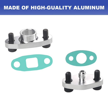 Turbo Charger Oil Drain Return Line Oil Feed Complete Kit Fit for T3 T4 GT35 T70 T66