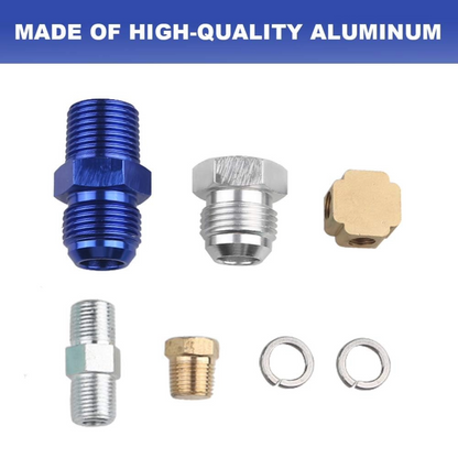 Turbo Charger Oil Drain Return Line Oil Feed Complete Kit Fit for T3 T4 GT35 T70 T66