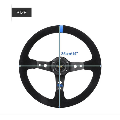 Car Steering Wheel 350mm (Blue)