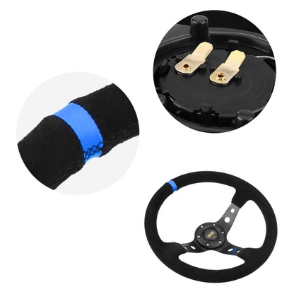 Car Steering Wheel 350mm (Blue)