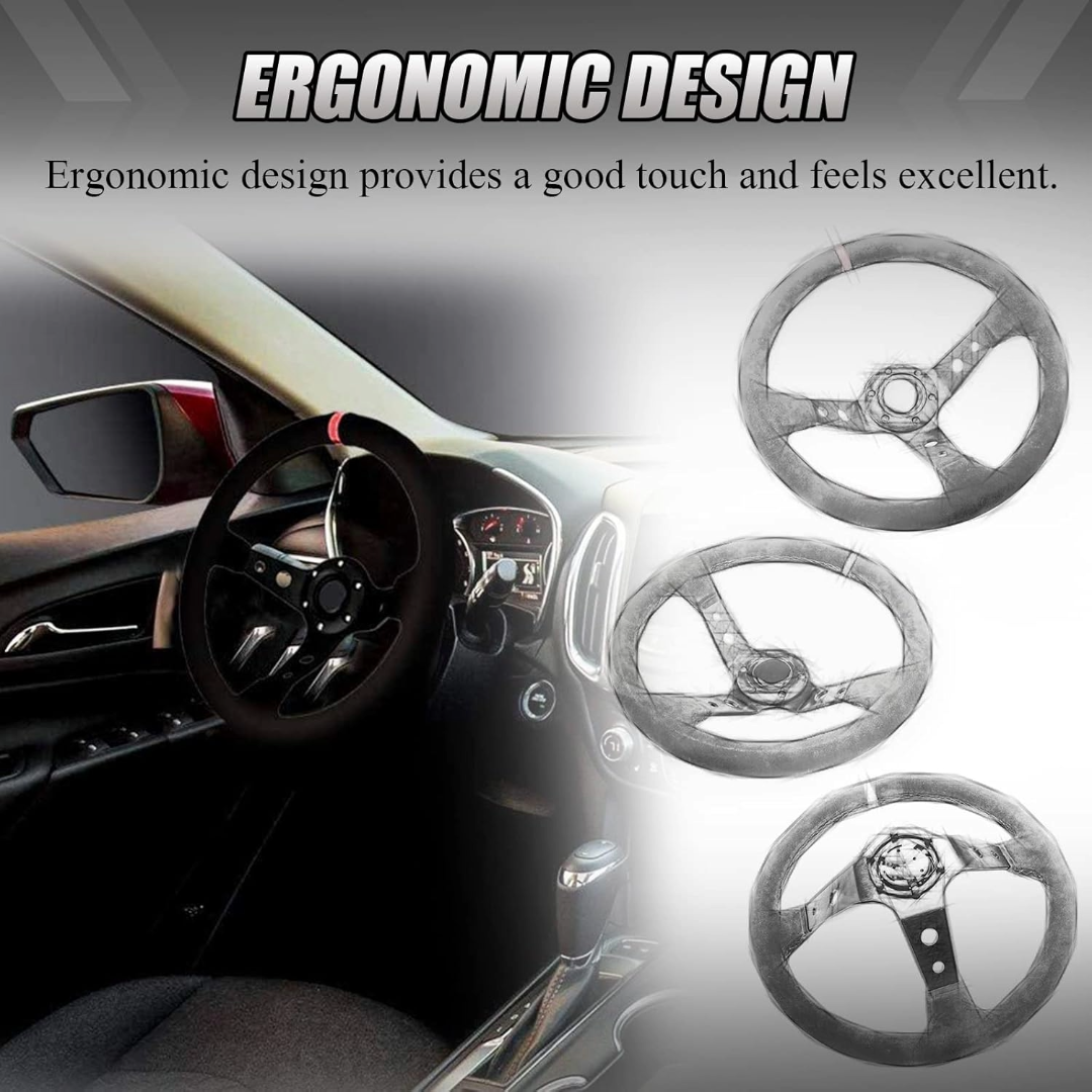 Car Steering Wheel 350mm (Red)