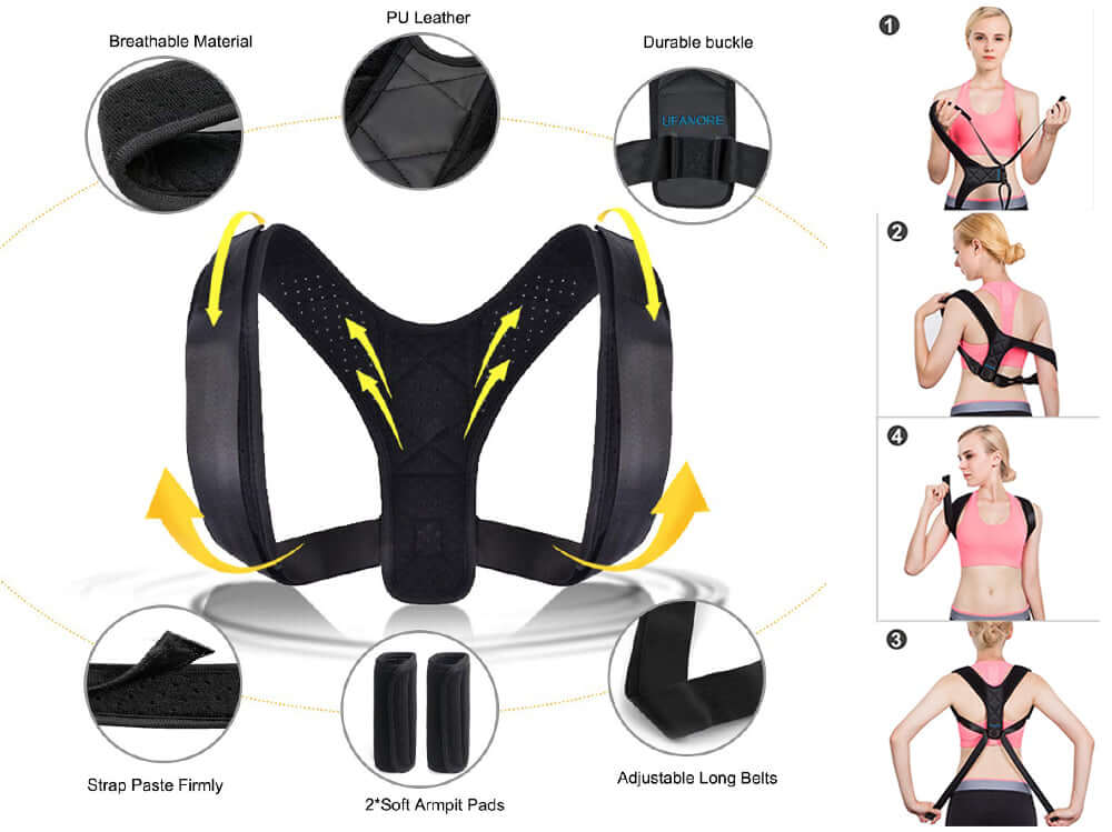 XL size posture corrector on mannequin