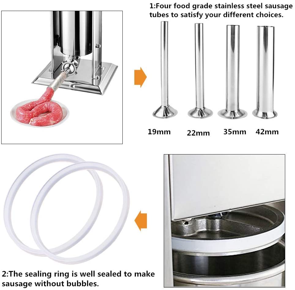 Sausage Maker Stuffer Filler Vertical Stainless Steel Sausage Maker - The Shopsite