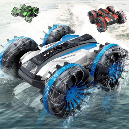 RC car with spinning wheels