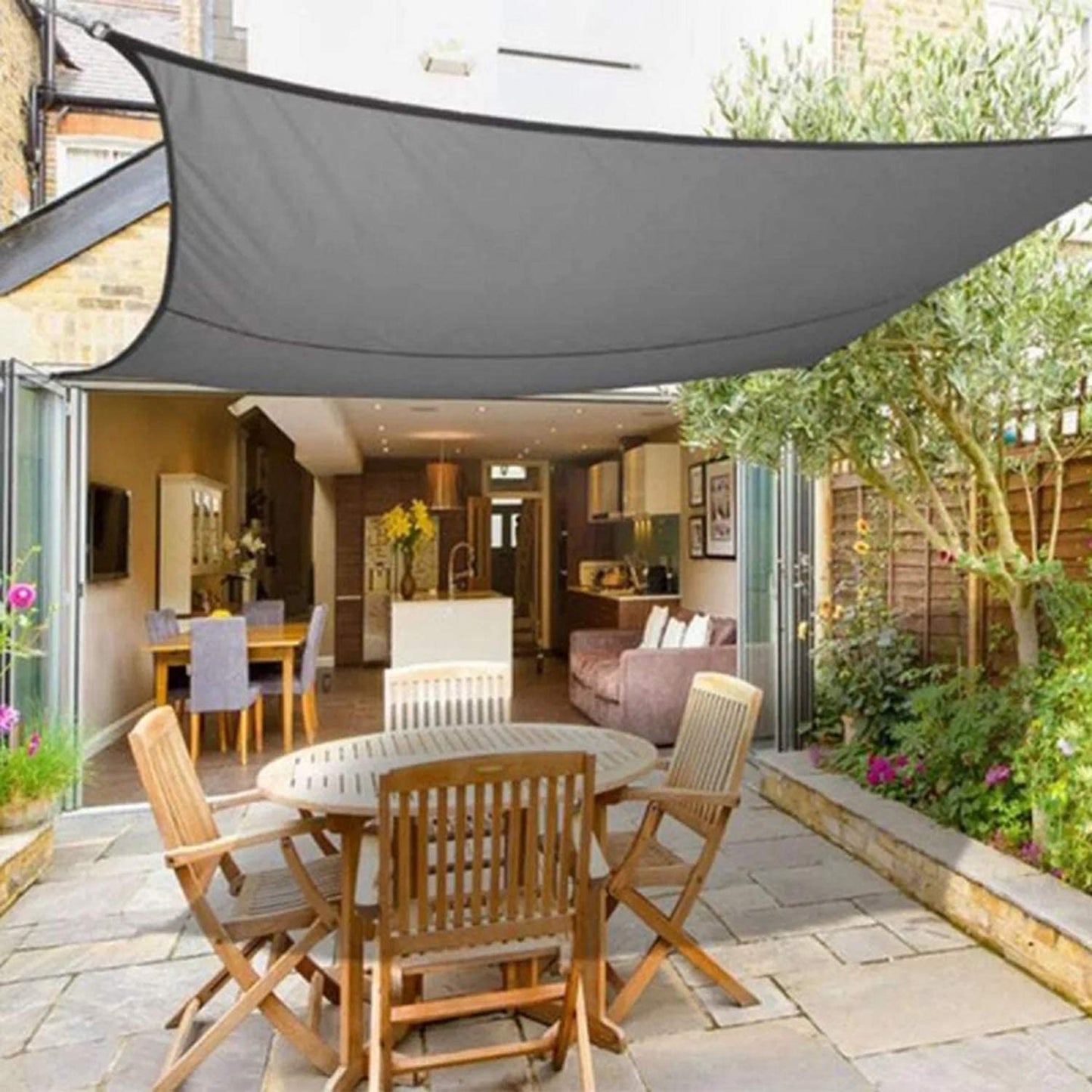 Shade Sail Waterproof 4X4M Grey