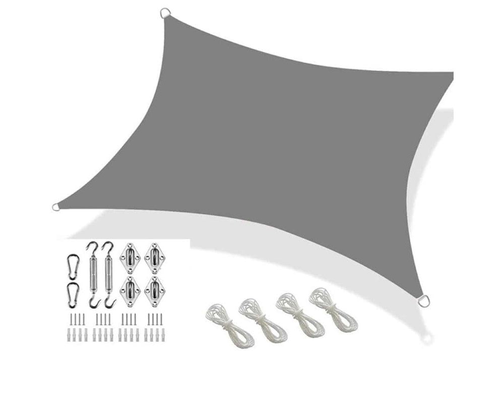 Shade Sail Waterproof 4X4M Grey