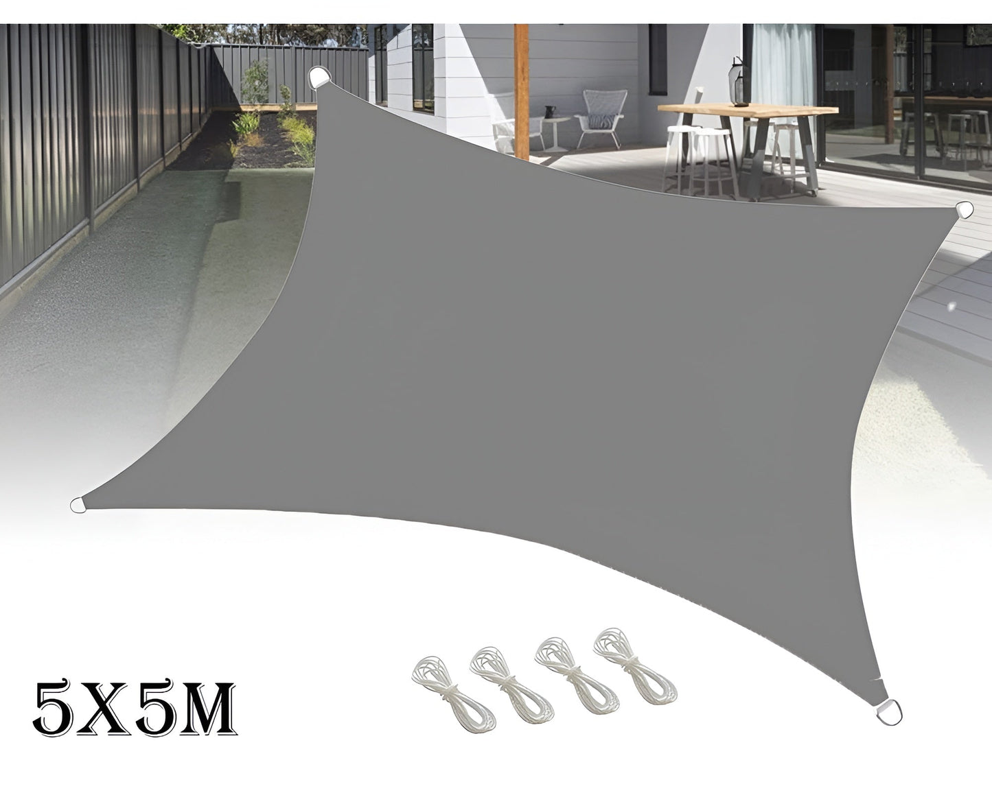 Shade Sail 5X5M Grey