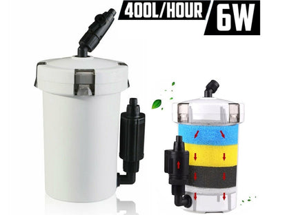 Aquarium Filter External Canister Fish Tank 400 L/H