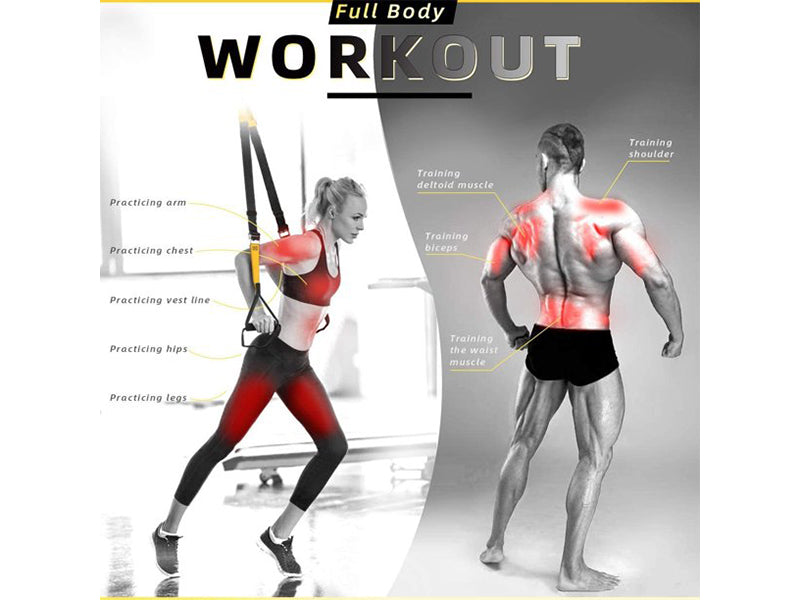 Suspension Training Kit Bodyweight Resistance Straps - The Shopsite