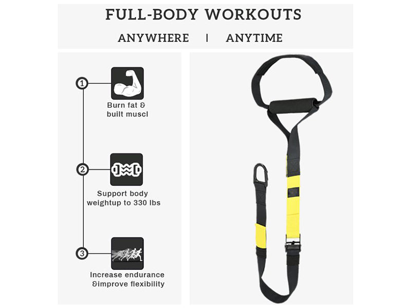 Suspension Training Kit Bodyweight Resistance Straps - The Shopsite
