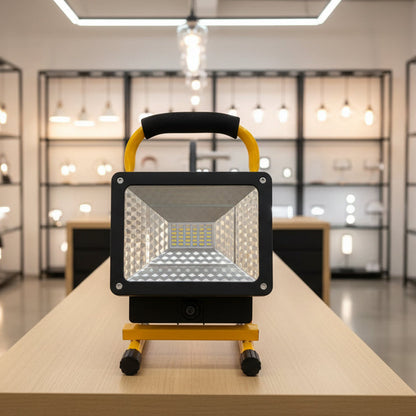 Rechargeable Portable LED Work Light with Stand,30LEDs,50W Water-resistant