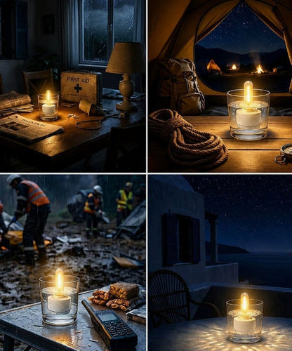 Saltwater LED Candle: 100% Safe, No Fire, Just Add Salt & Water