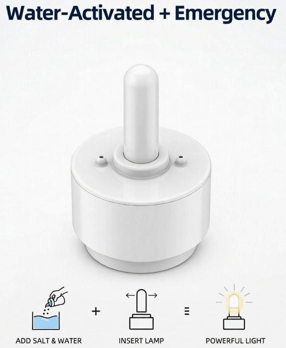 Saltwater LED Candle: 100% Safe, No Fire, Just Add Salt & Water
