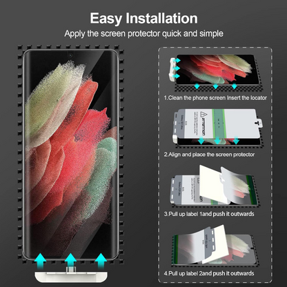 Samsung Galaxy S21 Ultra Clear Tempered Glass Screen Protector – 9H HD, 2.5D Rounded Edge, Impact & Scratch Resistant