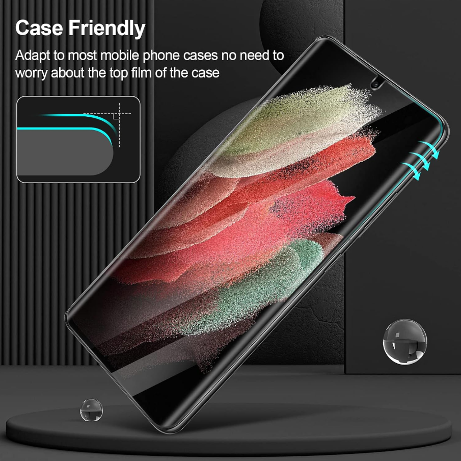 Samsung Galaxy S22 Ultra Clear Tempered Glass Screen Protector – 9H HD, 2.5D Rounded Edge, Impact & Scratch Resistant