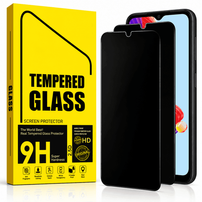 Samsung Galaxy A70 Privacy Tempered Glass Screen Protector (2 Pack) – 9H HD Anti-Spy, 2.5D Rounded Edge, Impact & Scratch Resistant