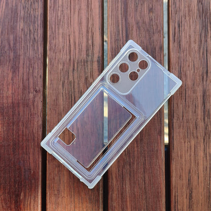 Anti Drop Phone Case with Card Pocket Compatible with Samsung Galaxy S24 Plus 2024