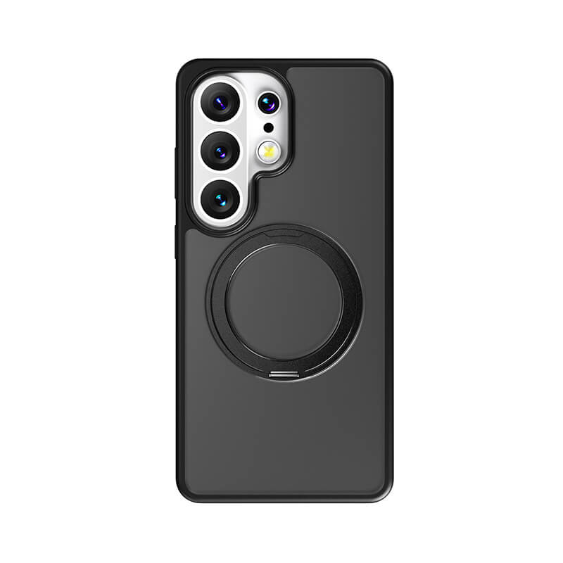 Compatible with Samsung S26 Plus 2026 360° Rotating Ring Stand Magnetic Phone Case