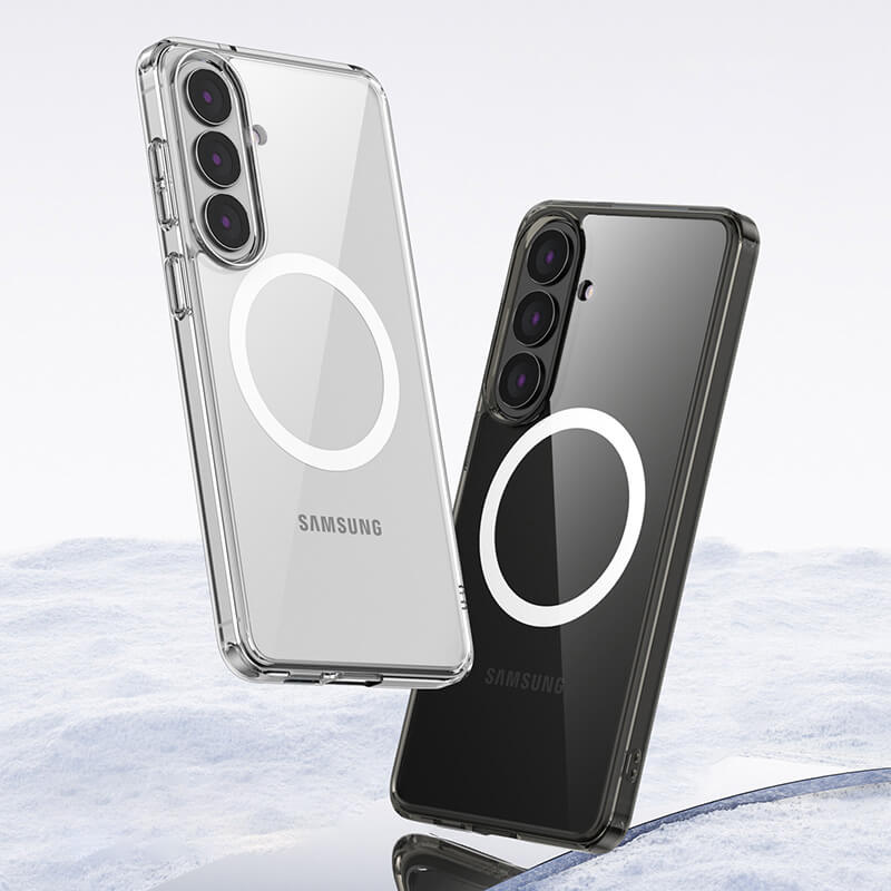 Compatible with Samsung S26 2026 Aurora Series Crystal Magnetic Phone Case Clear
