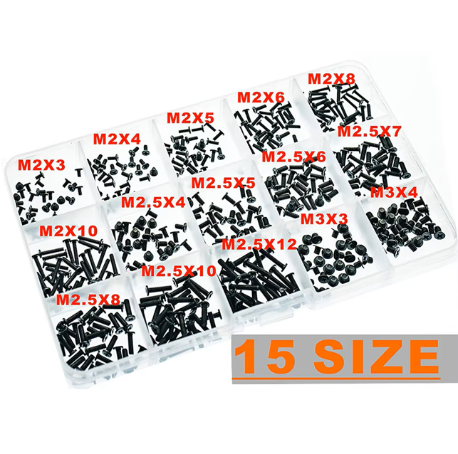 450pcs M2 M2.5 M3 Countersunk Laptop and Electronic Screw