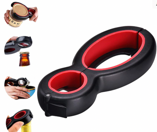 Jar Opener for Weak Hands Bottle Opener 6-In-1 Multi Function Better Opener Can