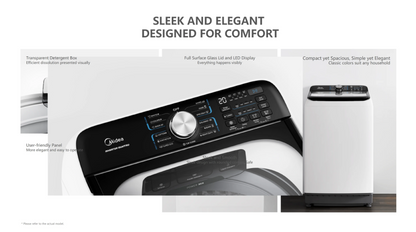 Midea 10kg Top Loader Rear Control Washing Machine