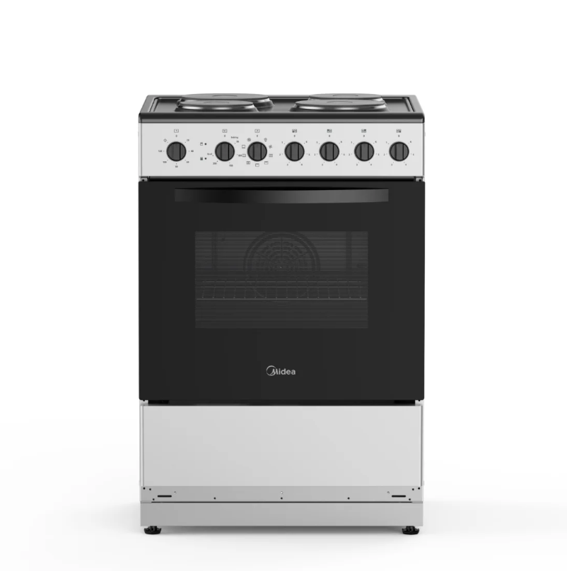 Midea 60cm Freestanding Stove, Hot Plate Cooktop with 70L Oven