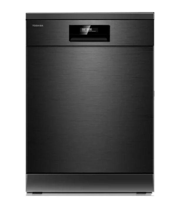 Toshiba 15-Place Setting Freestanding Dishwasher, UV Light, Auto Open & Hygiene Cycle