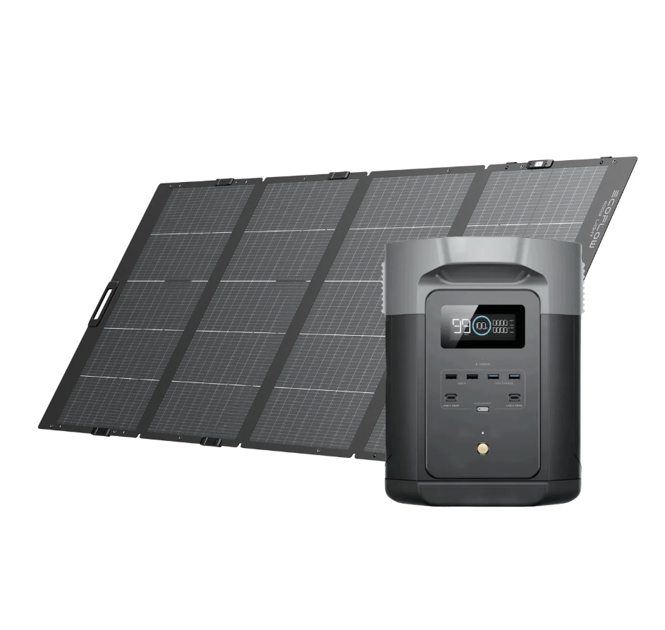 EcoFlow DELTA 2 Max + 400W Lightweight Portable Solar Panel