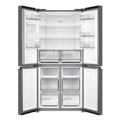 Midea 470L Cross Door Fridge Freezer Stainless Steel with Water Dispenser MDRF632FGD46APW