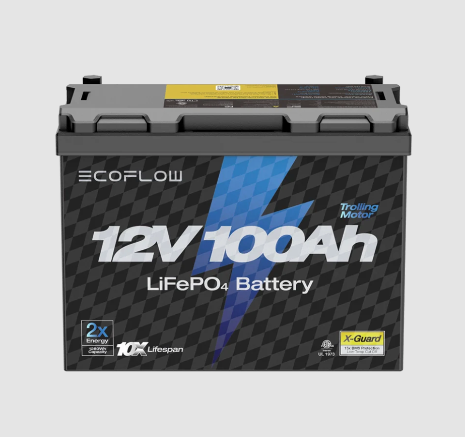 EcoFlow 12V 100Ah Lithium Trolling Motor Battery