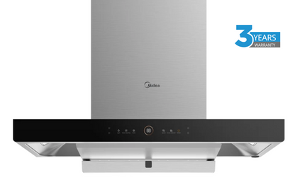 Midea 90cm T-Shape Rangehood with Steam Wash – 90M80