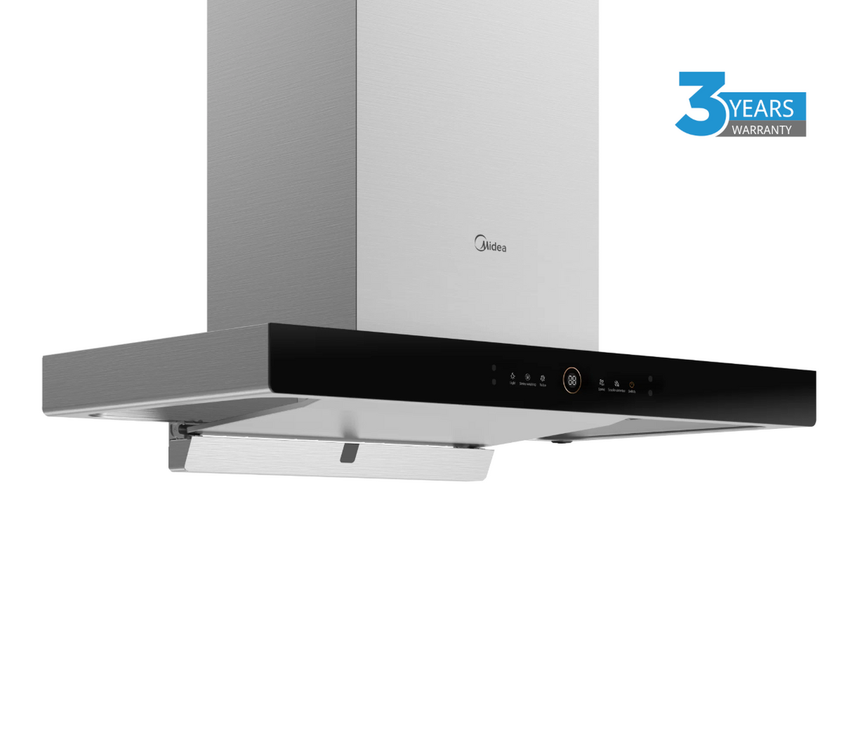 Midea 90cm T-Shape Rangehood with Steam Wash – 90M80