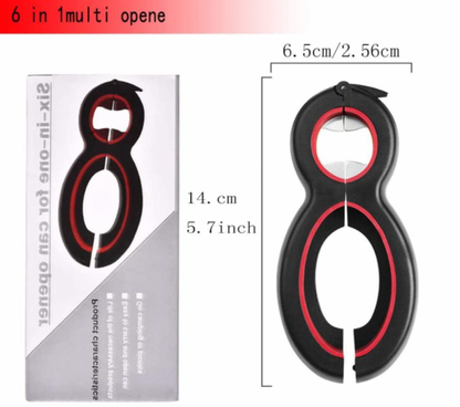 Jar Opener for Weak Hands Bottle Opener 6-In-1 Multi Function Better Opener Can
