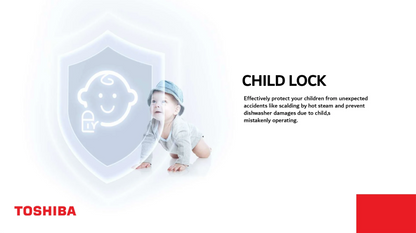 Toshiba 15 Place Settings Freestanding Dishwasher with Auto Open Function